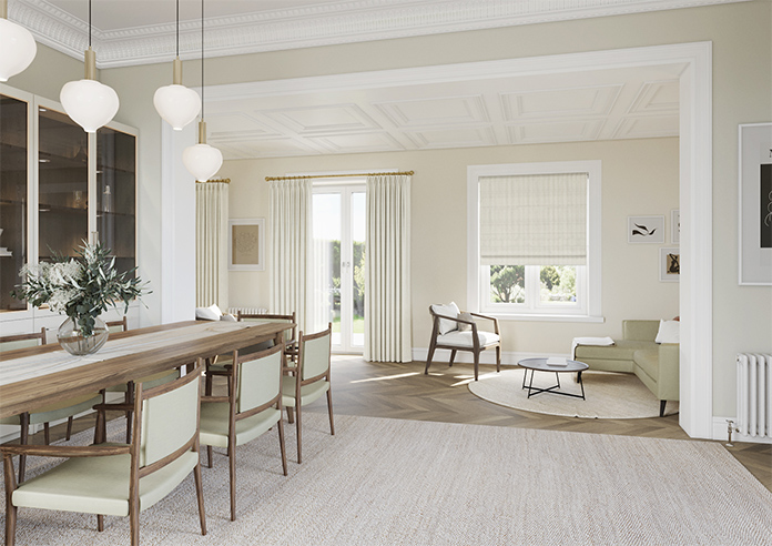 Emily Bond Oscar Stripe, Linen - Twist&Fit Roman Blind - Image 7